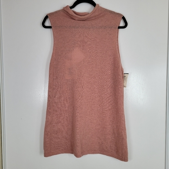 Marina Rinaldi Alpaca Blend Mock Neck Sleeveless Top Large Vintage - Picture 1 of 17